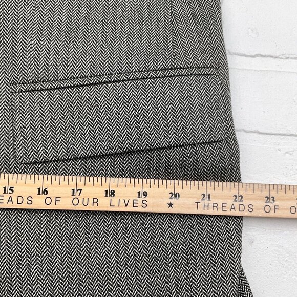 Nautica Blazer Men 40R Black Herringbone Lambswool Stretch Classic CareerJ acket - Picture 10 of 14